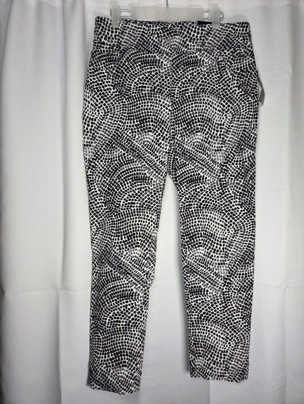 Thalia Sodi NEW Stretch Skinny Pants Black White Women's  M